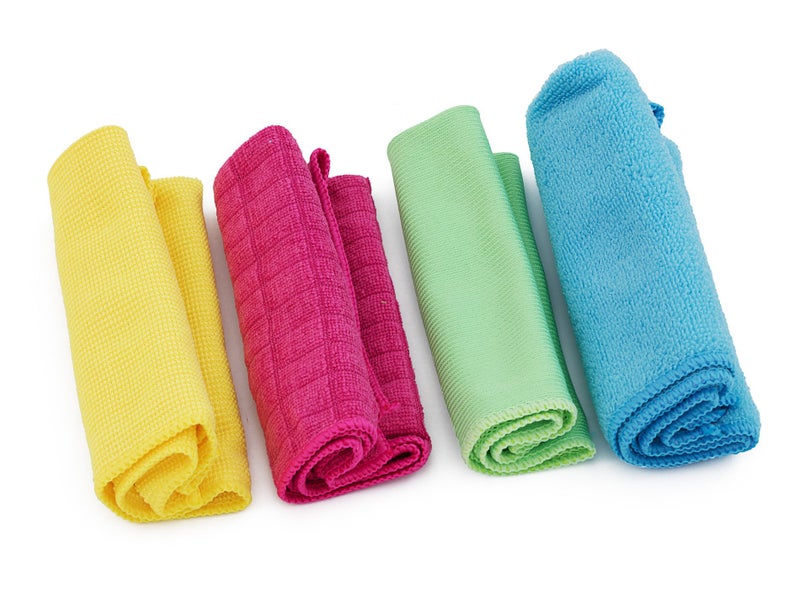 30x30cm Microfibre Cloths 4 Pack Assorted Carousel 1