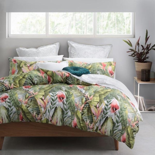 Kalena Olive Queen Bed Quilt Cover Set By Logan Mason Trade Me