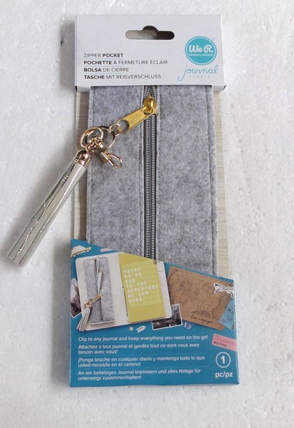 We R Memory Keepers Journal Studio Felt Zipper Pocket WR660506 Carousel 1