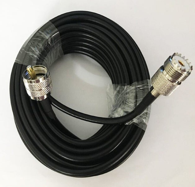 TECHOMAN RF Coaxial Cable with PL259 and SO239 50 Ohm Coax - 7.5 Metres Carousel 2