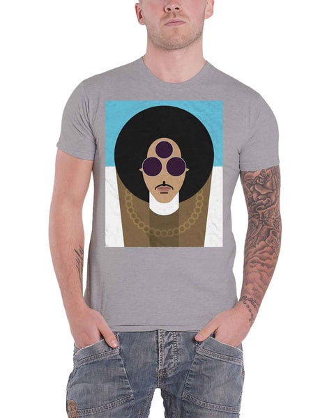Prince T Shirt Official Age Art Logo new Official Mens Grey Carousel 1