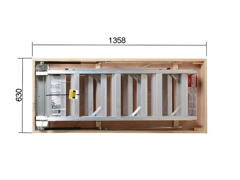 Wide Attic Ladder 2.5M (AL25AW) Carousel 2