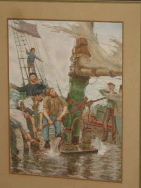 Dorothy Chapman 'All Hands To The Pumps' Sailing Ship Original Painting copy Carousel 2