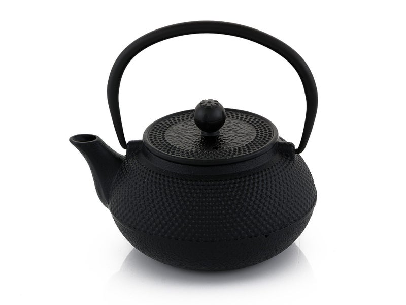 AVANTI 600ml Cast Iron Teapot + Mesh Infuser - Black Carousel 1