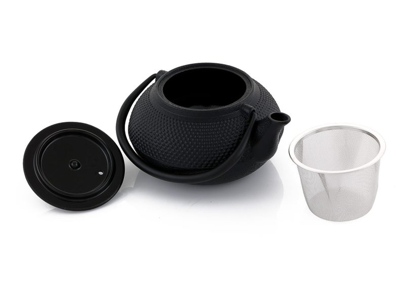 AVANTI 600ml Cast Iron Teapot + Mesh Infuser - Black Carousel 2