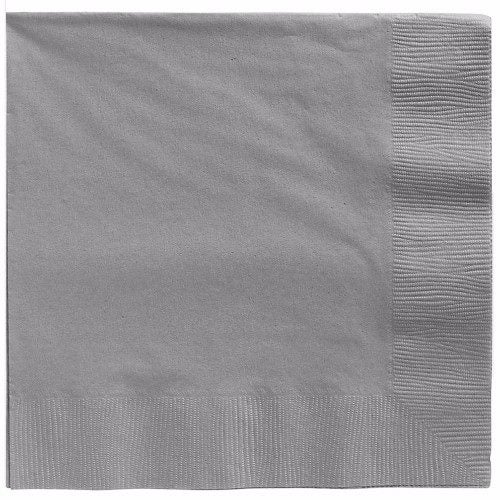 Dinner Napkins Silver 2 Ply - Pack of 20 Carousel 1