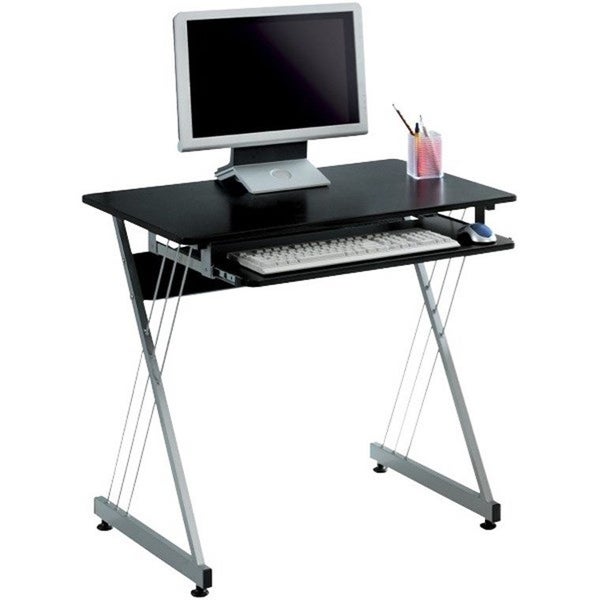 Computer Desk Sunteam Desk Mdf Metal Black Silver Trade Me