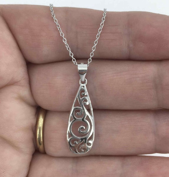 925 Sterling Silver NZ Koru Necklace "Aroha" Carousel 2
