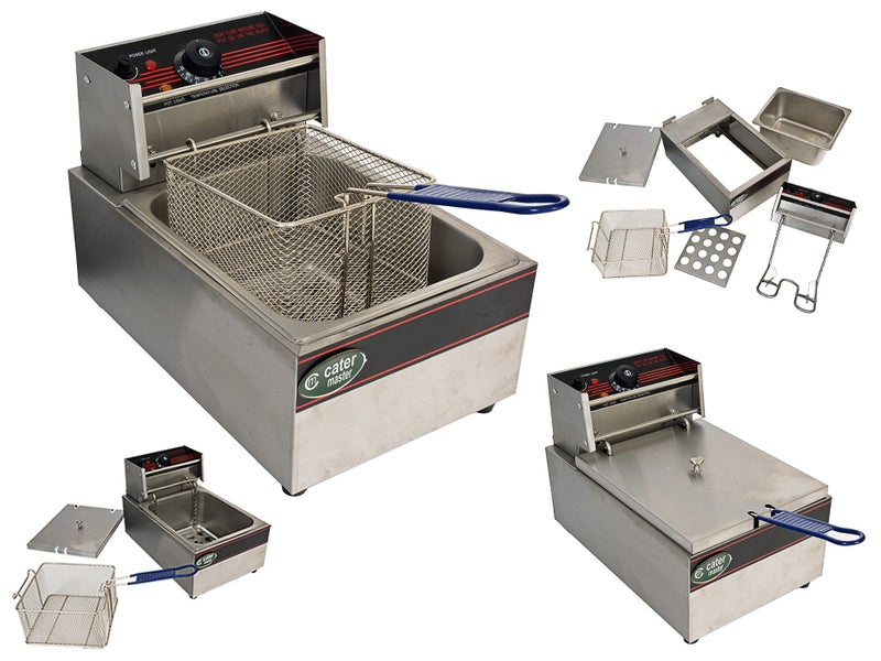 5.5L Deep Fryer 2.4kW Electric - Commercial Benchtop Single Vat + Frying Basket Carousel 3
