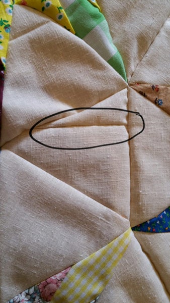 Vintage Gorgeous 12 points Star Quilt top Carousel 12