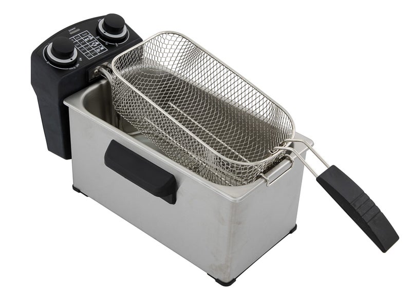 3L Electric Deep Fryer 2.1kW, Single Vat - Home Kitchen Benchtop Appliances Carousel 1