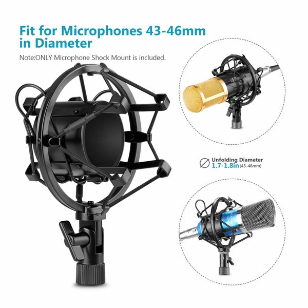 Neewer Universal Microphone Shock Mount Holder Clip Anti Vibration Suspension Carousel 2