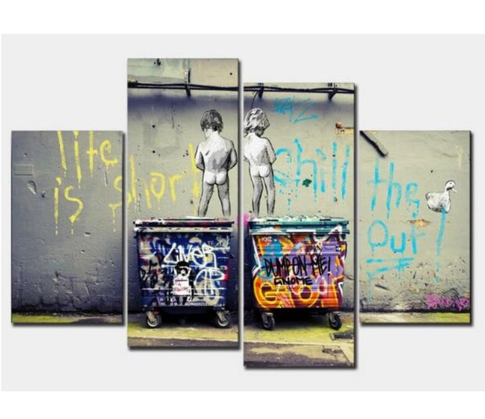 ON SALE FREE SHIPPING - Banksy Print: Life Is Short, Chill The Duck Out62934723188098112