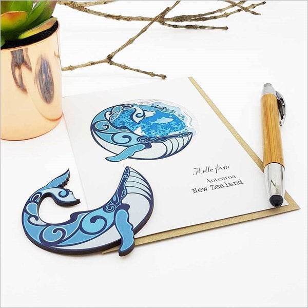 Greeting Card with Embellishment: Whale - Greeting Cards Carousel 2