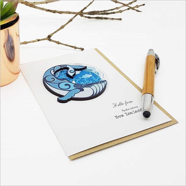 Greeting Card with Embellishment: Whale - Greeting Cards Carousel 1