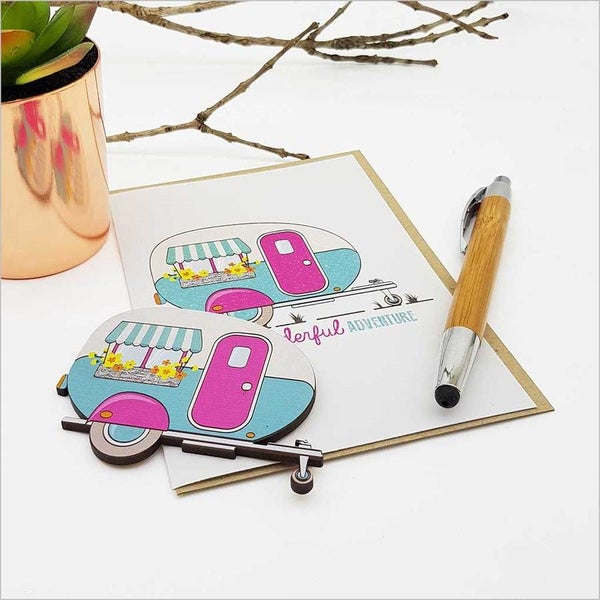 Greeting Card with Embellishment: Have A Wonderful Adventure Carousel 2