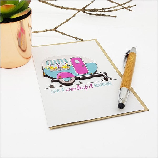 Greeting Card with Embellishment: Have A Wonderful Adventure Carousel 1