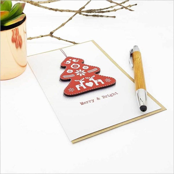 Greeting Card with Embellishment: Merry & Bright Carousel 1