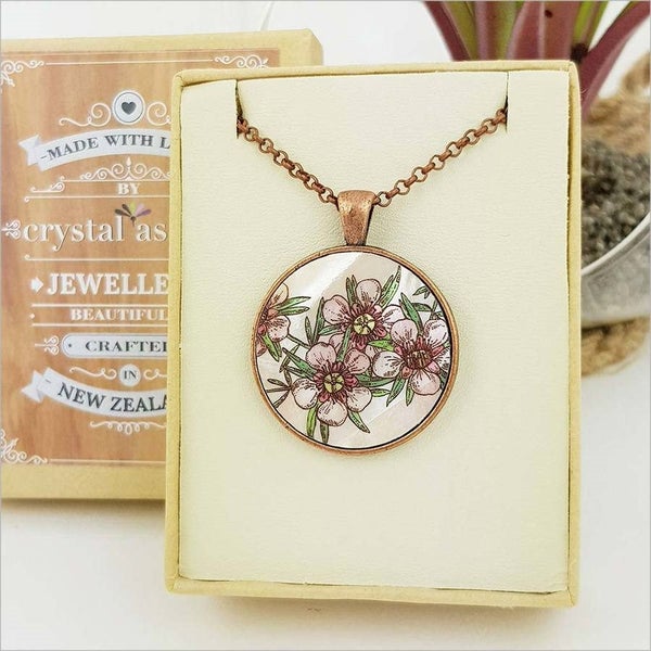 Circle Necklace: Manuka (Printed MOP) - Jewellery/J Stand Carousel 1