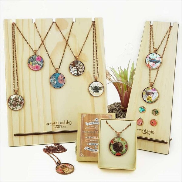 Circle Necklace: Manuka (Printed MOP) - Jewellery/J Stand Carousel 2