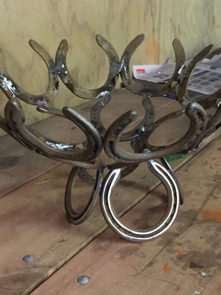 HANGING BASKET - UNIQUE - MADE FROM HORSESHOES Carousel 7