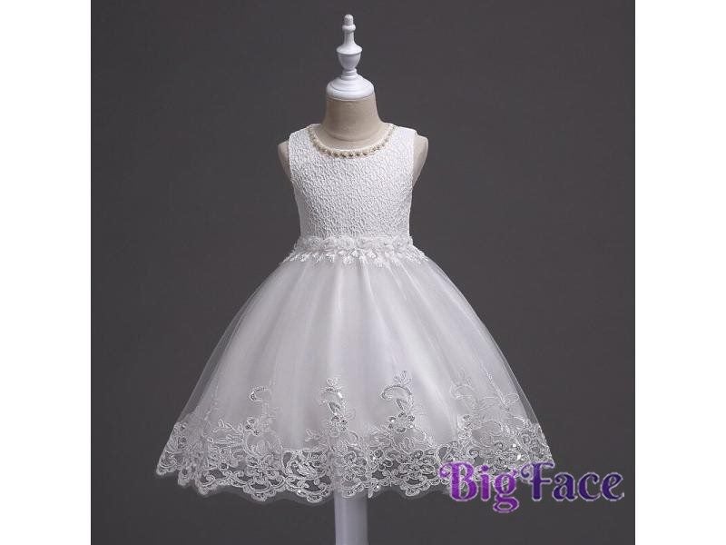 Lace Appliques Beaded Pearls Flower Girl Dresses For 1-10Years Carousel 1