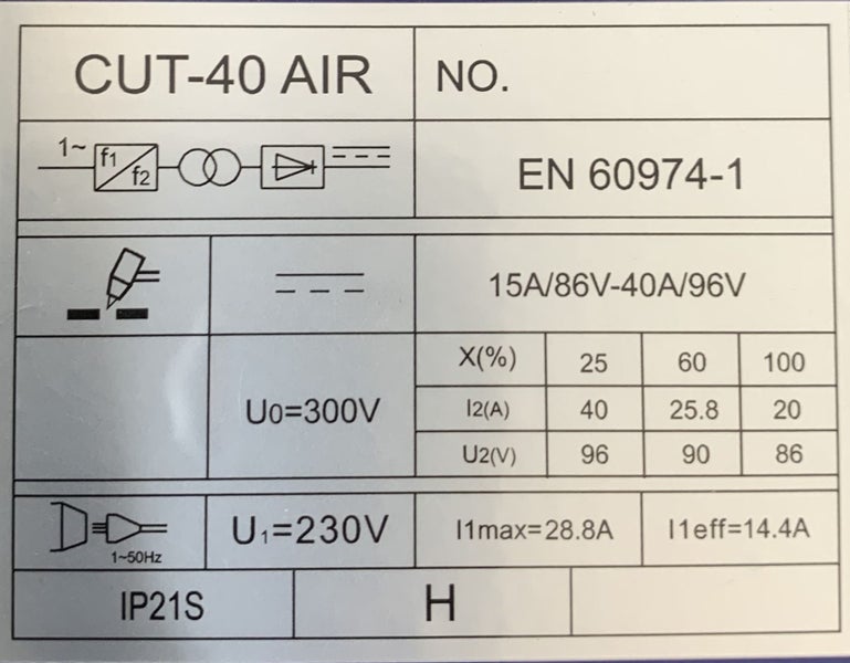 WELDPRO PLASMA CUT 40 AIR (Built in compressor) Carousel 1