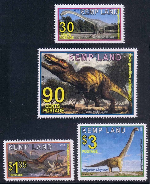 Kemp Land 2019 Dinosaurs set, mint. T-Rex, Patigotitan Mayorum, Quetzalcoatlus, Carousel 1