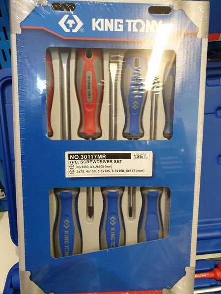 King Tony 7 Piece Standard Phillips & Slot Screwdriver Set Carousel 1