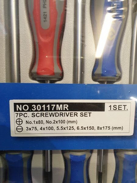 King Tony 7 Piece Standard Phillips & Slot Screwdriver Set Carousel 2