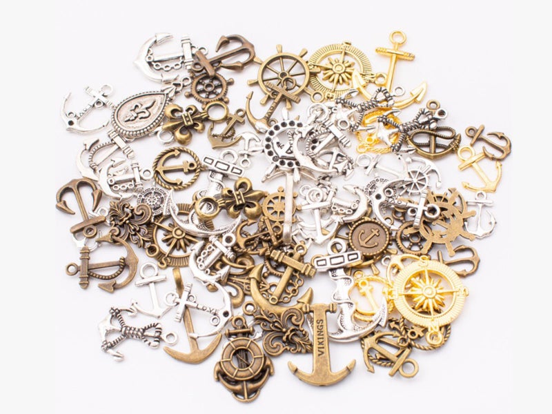 100g Assorted Anchor Set Steampunk Charms629795221747231123