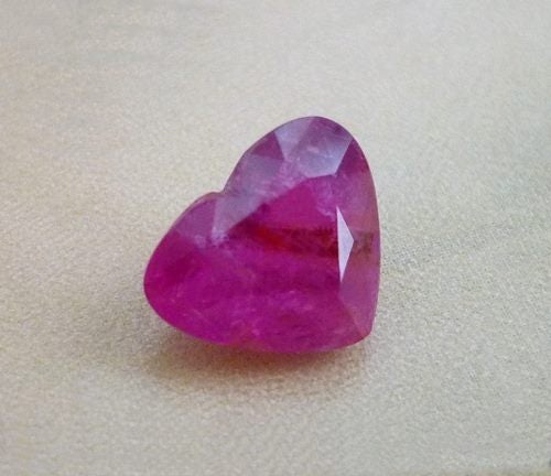 2.80CT UNHEATED HUGE HEART SHAPED 100% NATURAL TOP RED RUBY Carousel 1