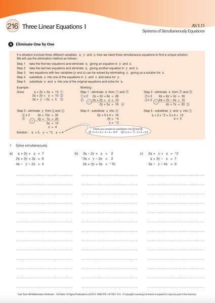 NCEA Maths, Fast Track 5M, W Geldof Carousel 12