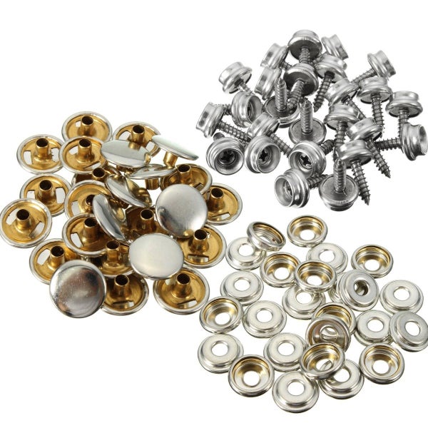 75Pcs Boat Marine Canvas Cover Snap Fasteners Screw Stud Button Socket for Handb Carousel 1
