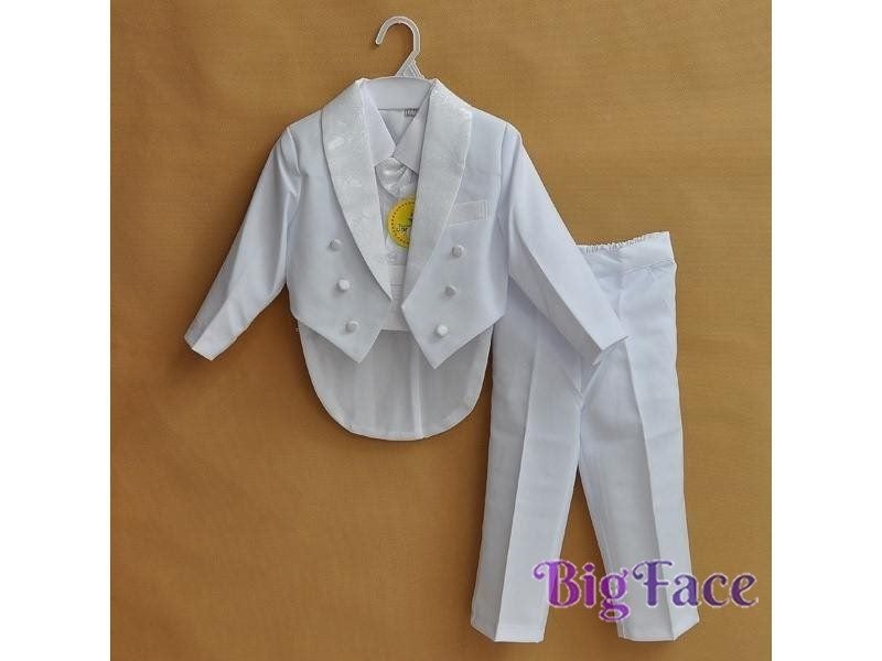 Baby Boy Clothes Suit For Wedding Baptism Christmas 0-4T 5-Piece White/black Carousel 2