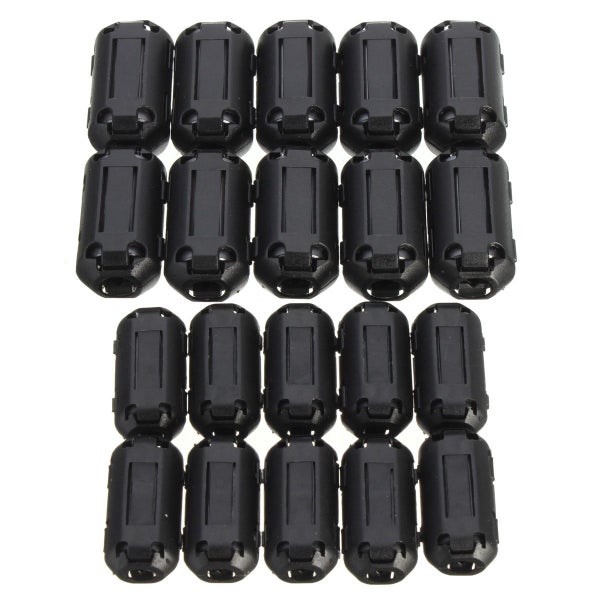 10Pcs Black EMI RFI Noise Core Filter Cutting Noise on Cables 7mm Carousel 2