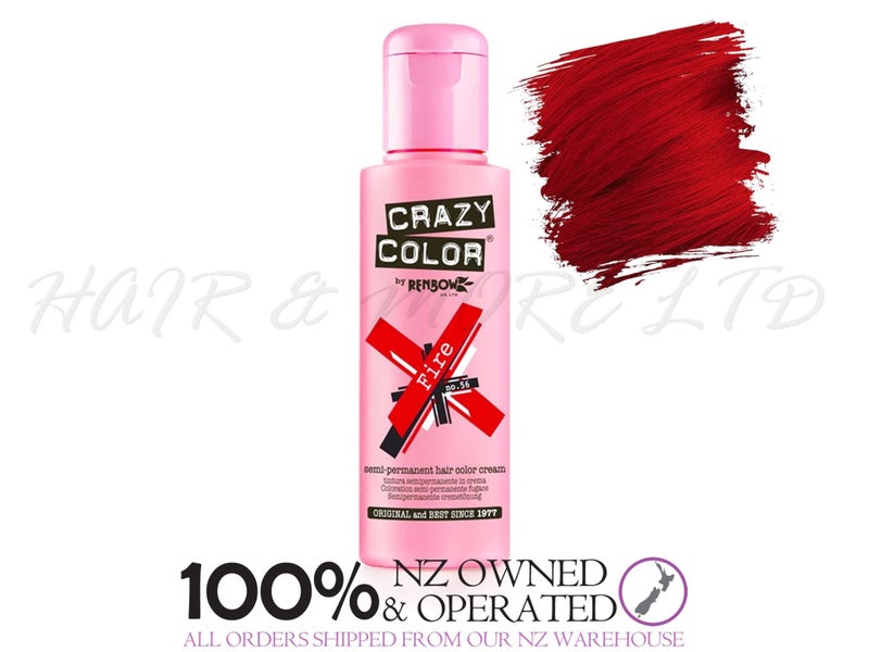 Renbow Crazy Color Semi Permanent Hair Colour - Fire 100ml, Brand New!! Carousel 1