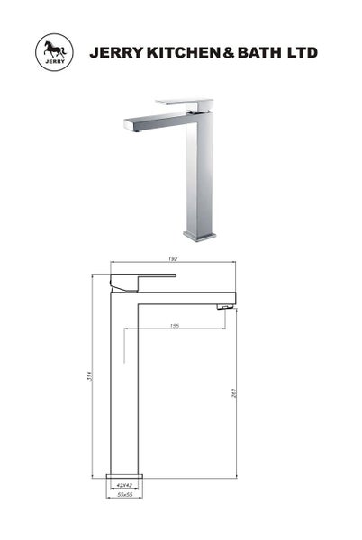 Tall Mixer Tap CHROME/BLACK 50% OFF Carousel 1