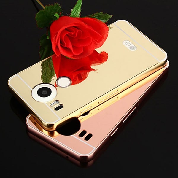 Nexus 5X case Slim Metal bumper with mirror back cover case Carousel 2
