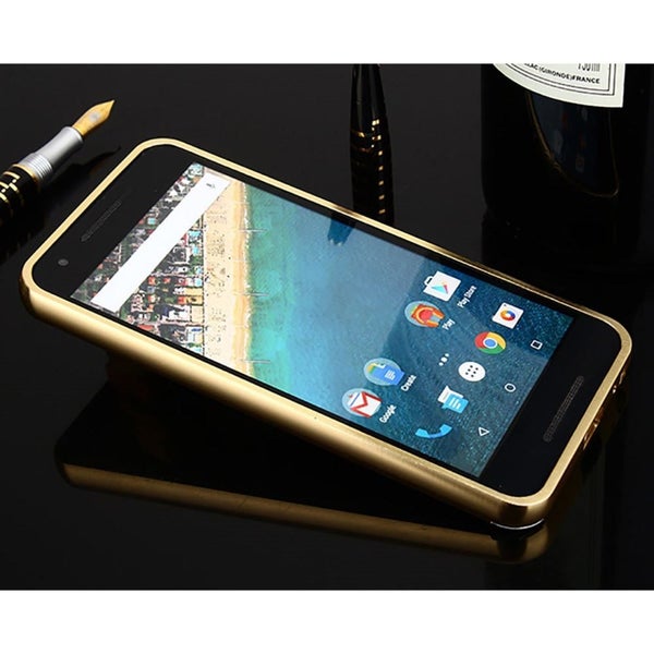 Nexus 5X case Slim Metal bumper with mirror back cover case Carousel 5