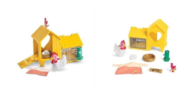 American Girl Welliewisher CHICKEN COOP & Accessories ~8 pieces for 14.5" or 18" Carousel 1