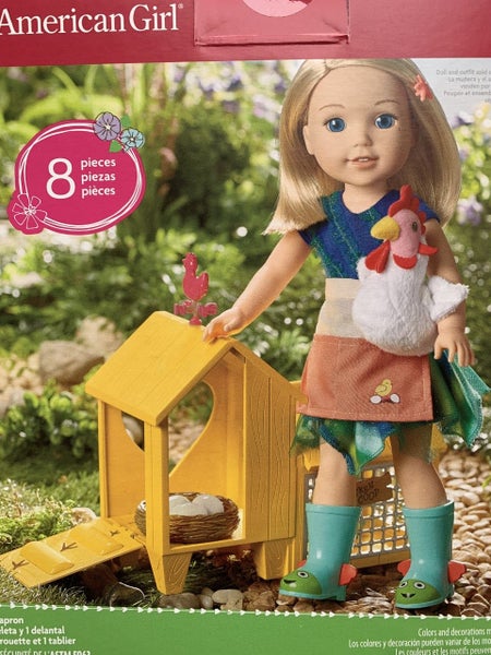 American Girl Welliewisher CHICKEN COOP & Accessories ~8 pieces for 14.5" or 18" Carousel 3