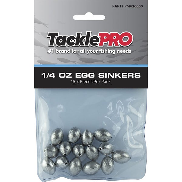 Tacklepro Egg Sinker 1/4Oz - 15Pc Carousel 1