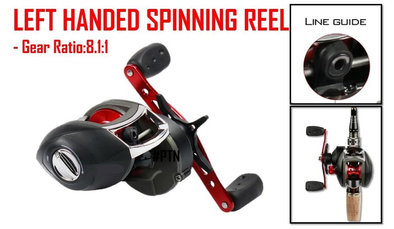 PTN 13BB LEFT HANDED Baitcasting Reel Fishing Reel Jigging Boat Front Drag 20lb Carousel 1