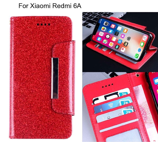 Xiaomi Redmi 6A Case Glitter wallet Case ID wide Magnetic Closure Carousel 1