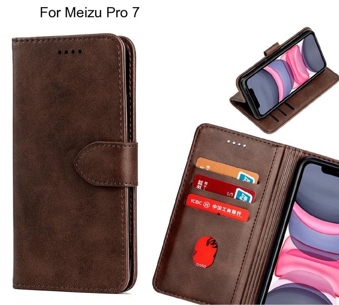 Meizu Pro 7 Case Premium Leather ID Wallet Case Carousel 1