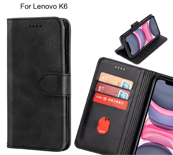 Lenovo K6 Case Premium Leather ID Wallet Case Carousel 1