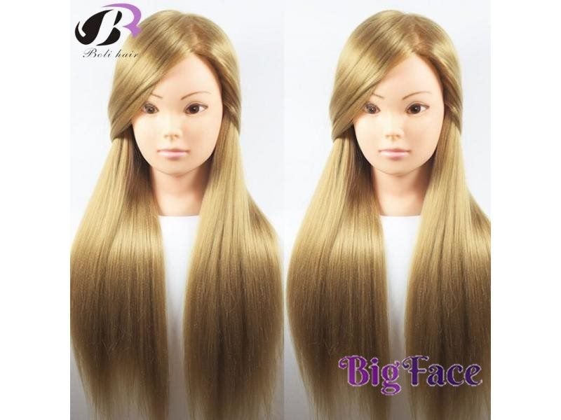 65CM 100 High Temperature Fiber Blonde Hair Training Head For Sale Carousel 2