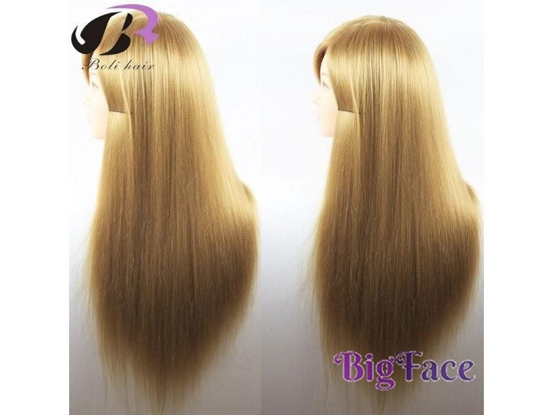 65CM 100 High Temperature Fiber Blonde Hair Training Head For Sale Carousel 1