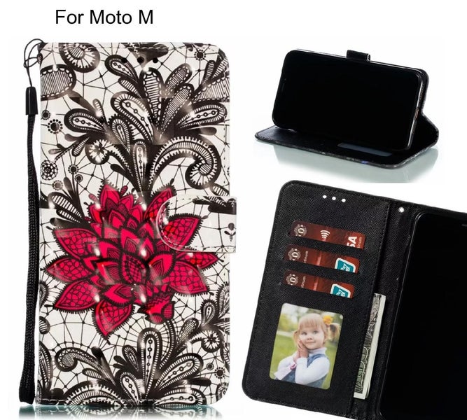 Moto M Case Leather Wallet Case 3D Pattern Printed Carousel 1